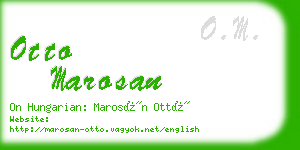 otto marosan business card